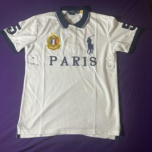 Polo by Ralph Lauren White and Navy Men's Polo Shirt